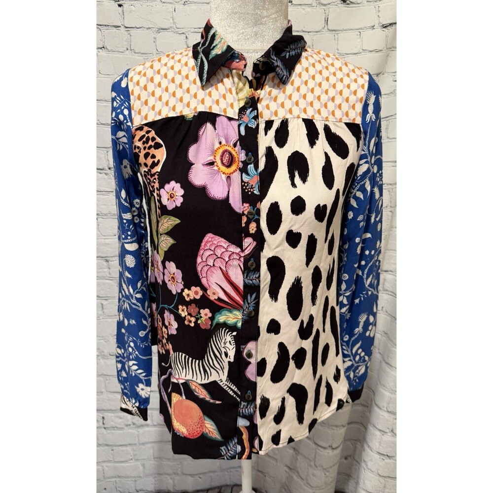 Anthropologie Maeve Small Multicolor Paz Button Down Shirt Size XS